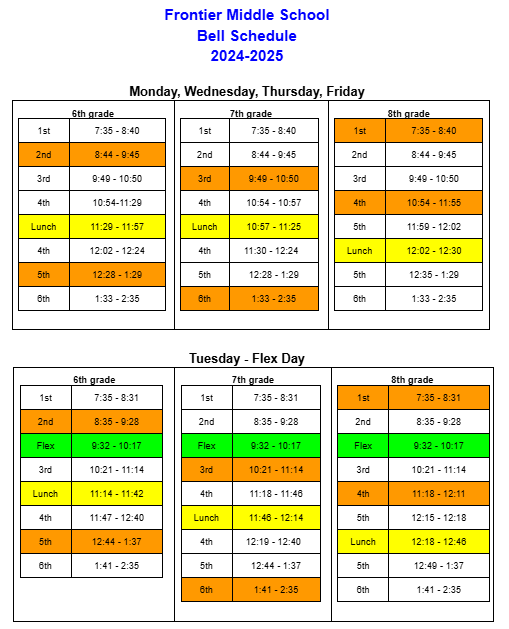 FMS Bell Schedule
